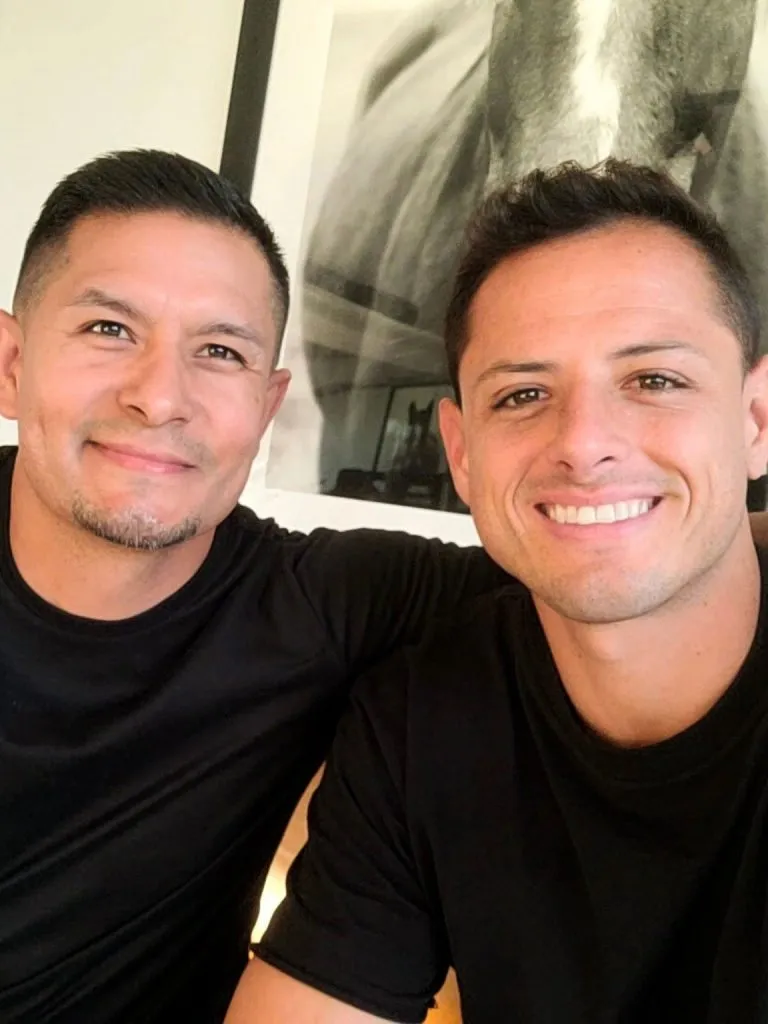 Manny with Javier Chicharito Hernández